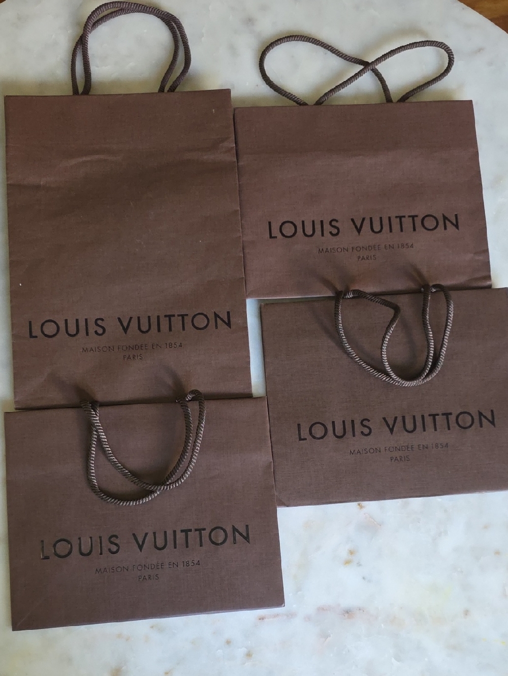 Louis Vuitton Brown Shopping Bags - 4-piece Set